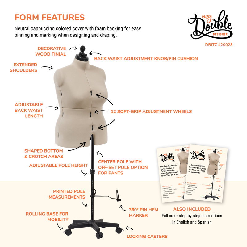 Dritz My Double Designer Adjustable Dress Form & Reviews Wayfair